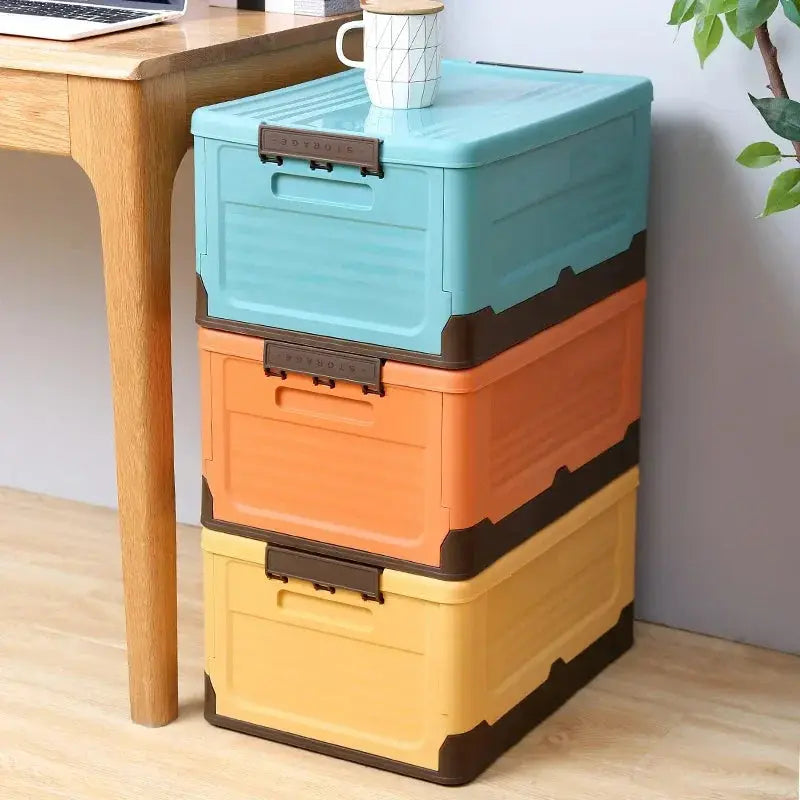 Foldable Storage Box with Lid Auraveia