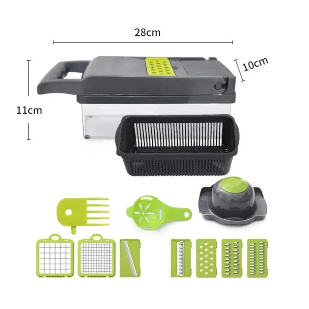 Multifunctional Vegetable Chopper Handle Food Grate Food Chopper Vegetable Slicer Dicer Cut 14/16 in 1 Kitchen Items Cocina - Auraveia