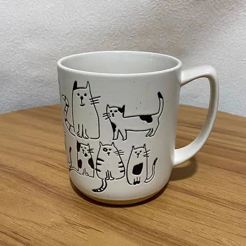 Hand Painted Kawaii Ceramic Mug Auraveia