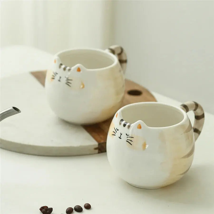 Cute Cat Ceramic Mug Auraveia