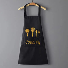 Apron for Home Kitchen Waterproof and Oil-Proof Adult Male and Female Couple Style Cooking Work Clothes Light and Thin - Auraveia