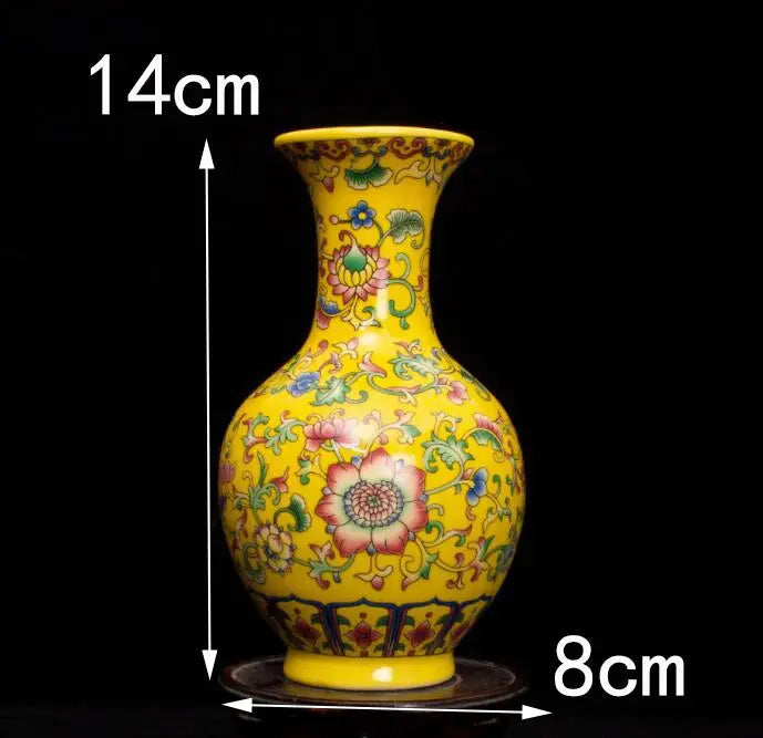 Ceramic Flower Receptacle Dried Flower Small Vase Pottery Home Decorations Ornament Vintage Ethnic Pollen Colored Porcelain Auraveia