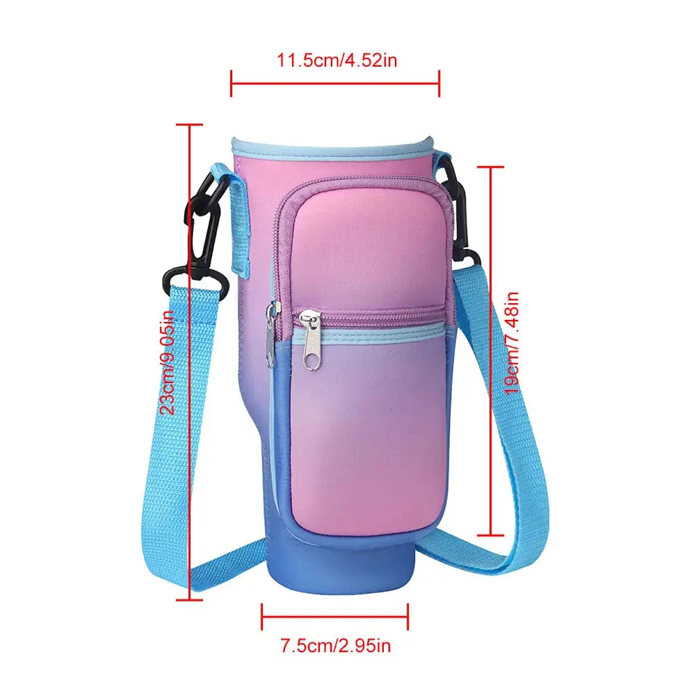 40oz Neoprene Water Bottle Carrier Bag For Stanley Quencher Cup Sleeve Adjustable Shoulder Strap Non-slip Insulated Mug Cover Auraveia