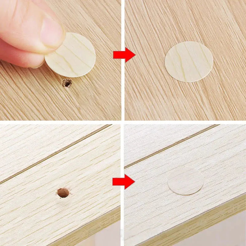 1sheet PVC Furniture Wardrobe Self-adhesive Decorative Films Screw Cover Caps Stickers Wood Craft Desktop Cabinet Ornament - Auraveia