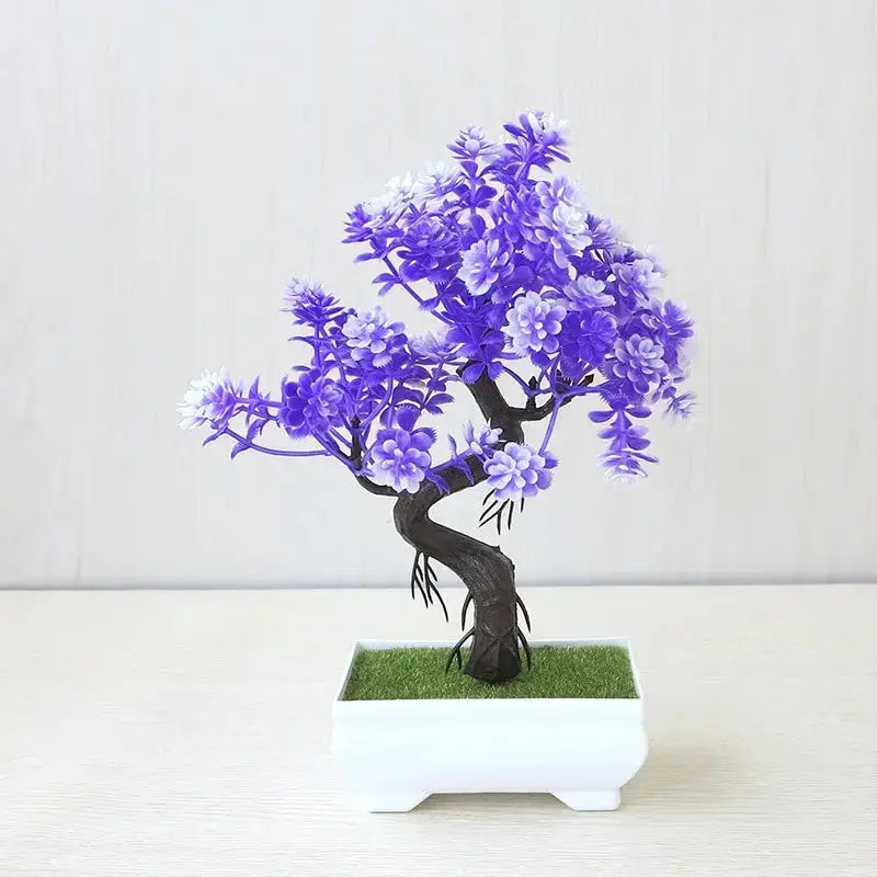 Artificial Plants Bonsai Small Tree Pot Fake Plant Flowers Potted Ornaments For Home Wedding Festival Decoration Accessories - Auraveia