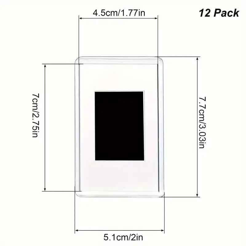 12/20/40Pcs Blank Photo Frame, Insert Fridge Magnets, Mini Magnetic Refrigerator Photo Picture Frames, 2x3.03 In - Auraveia