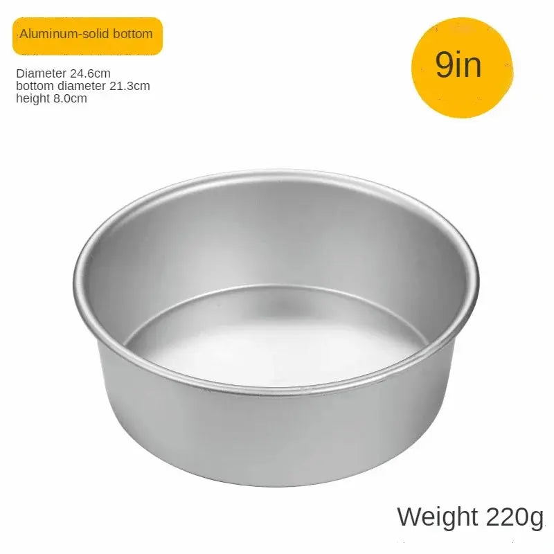 4-12 inch Aluminum Round Cake Bakeware solid bottom Chiffon Cake die for aluminum alloy Home baking cake mold pan cake tin - Auraveia