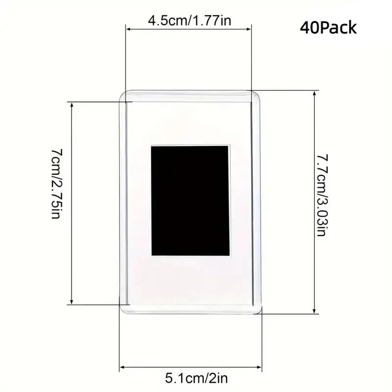 12/20/40Pcs Blank Photo Frame, Insert Fridge Magnets, Mini Magnetic Refrigerator Photo Picture Frames, 2x3.03 In - Auraveia