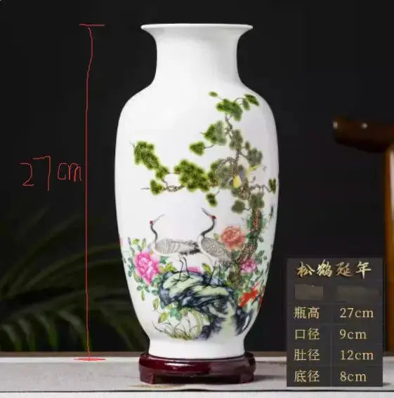 Jingdezhen Ceramic Vase Vintage Chinese Traditional Vases Home Decoration Animal Vase Fine Smooth Surface Furnishing Articles Auraveia