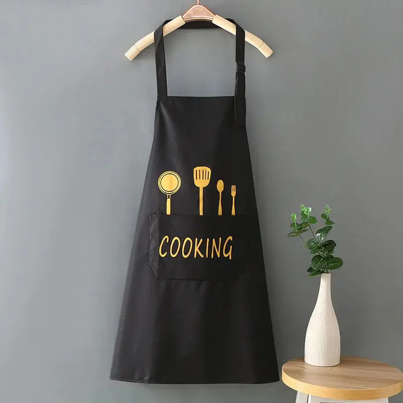 Apron for Home Kitchen Waterproof and Oil-Proof Adult Male and Female Couple Style Cooking Work Clothes Light and Thin - Auraveia