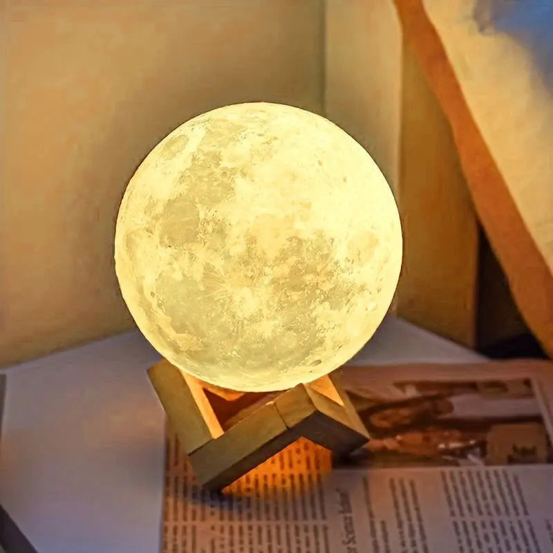 Moon Night Light Planet Lights Home Decorations Desktop Decorative Ornaments Illuminated Night Lights 8cm - Auraveia