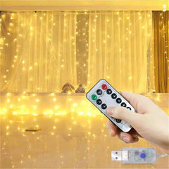 USB LED Curtain Fairy Lights Auraveia