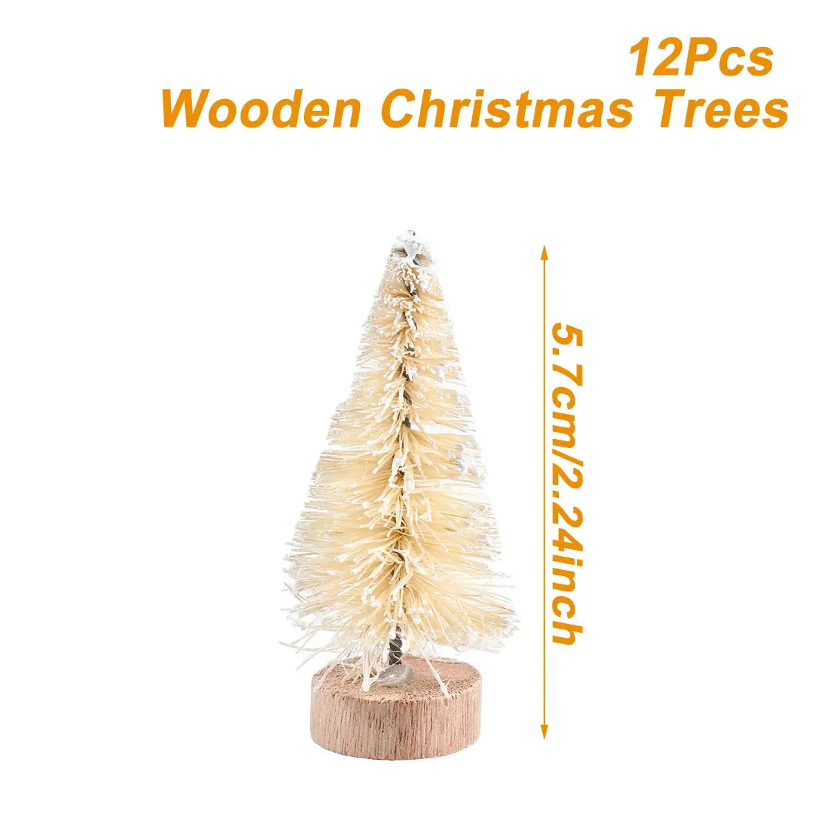 Artificial Mini Wooden Christmas Tree Blue Green White Gold Tower Pine Small Sisal Christmas Tree Tabletop Ornament Decor - Auraveia