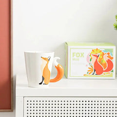 Creative Fox 3D Cartoon Coffee Mugs with Handle Personalized Office Cup Animal Ceramic Mug 350ml Tea Cup Korean Milk Mug - Auraveia