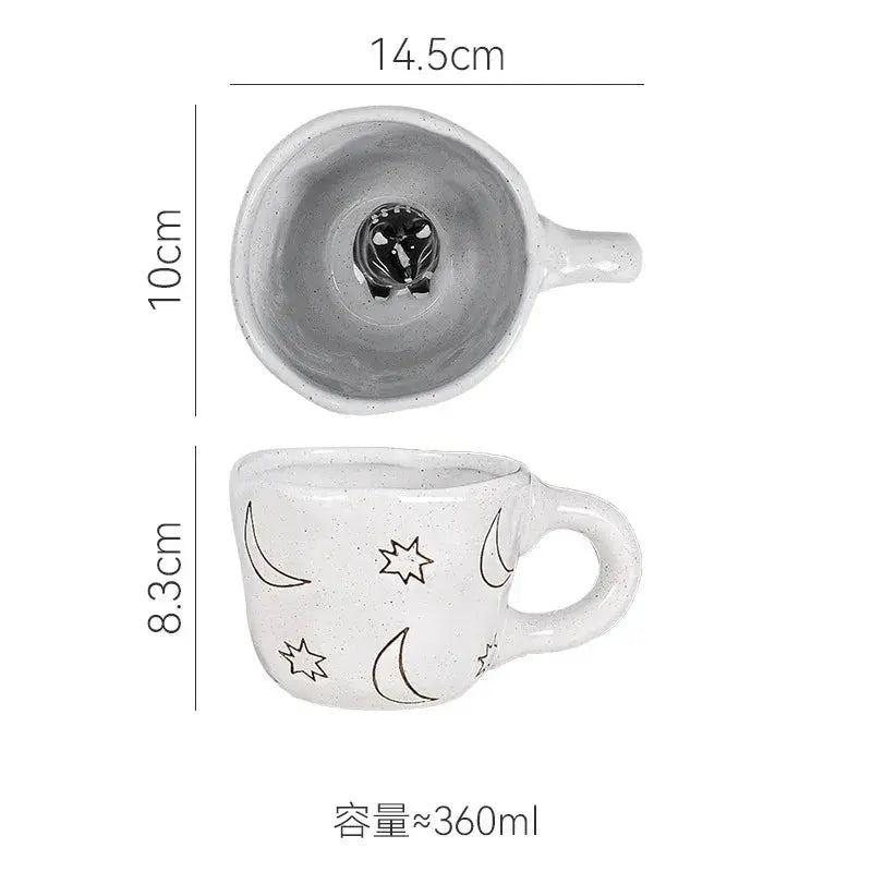 360ml Cups Ceramic Funny Cartoon Animal Tea Milk Cups Cute Handmade 3D Snail Daisy Dog Cat Coffee Mugs Creative Unique Gifts - Auraveia