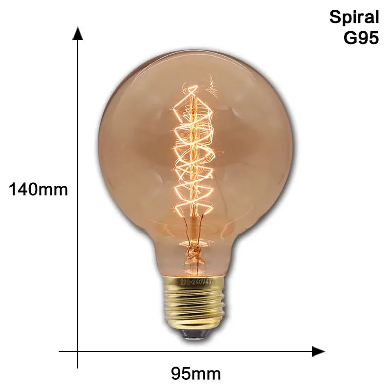 Retro Edison Bulb Lamps E27 40W 220V 110V Bedroom Industrial Loft Vintage Light Bulb For Home Decor T45 A19 ST64 G80 G95 Lamp - Auraveia