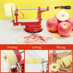 3 In 1 Fruit Peeler Machine Hand Crank Fruit Slicer Corer Apple Skin Cutter Peeling Tool Sharp Fruit Peel Remover Kitchen Gadget - Auraveia