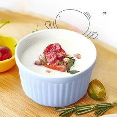 Ceramic Ramekins Bowls 240 ML Set of 6 Oven Safe, Creme Brulee Ramekins, Pudding Custard Cups Souffle Ramiken, Dipping Sauce - Auraveia