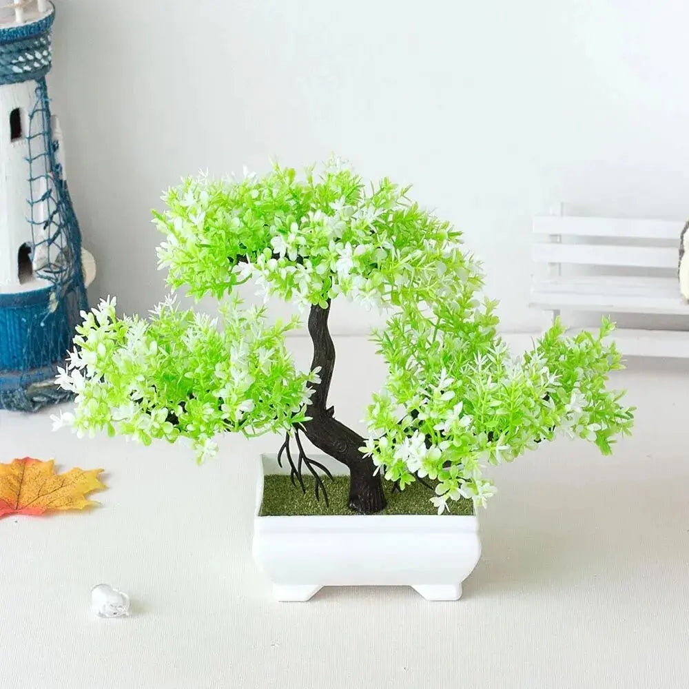 Artificial Plants Bonsai Small Tree Pot Fake Plant Flowers Potted Ornaments For Home Wedding Festival Decoration Accessories - Auraveia