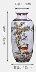 Jingdezhen Ceramic Vase Vintage Chinese Traditional Vases Home Decoration Animal Vase Fine Smooth Surface Furnishing Articles Auraveia