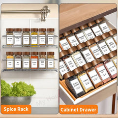 13Pcs Glass Spice Jars Set Auraveia