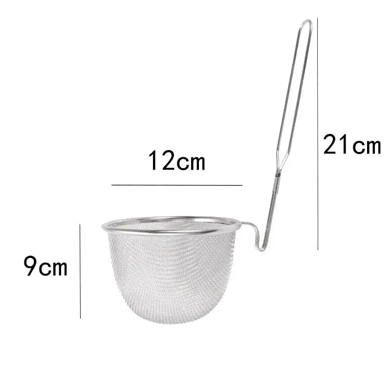 Stainless Steel Fine Wire Mesh Food Colander Strainer Hot Frying Pan Filter Basket Sieve Dryer for Noodle Vegetable Dumplings Auraveia