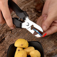Multipurpose Chestnut Scissors Peeler Chestnut Shell Peeling and Leather Clip Cross Cutting Knife Chestnut Peeler For Kitchen - Auraveia