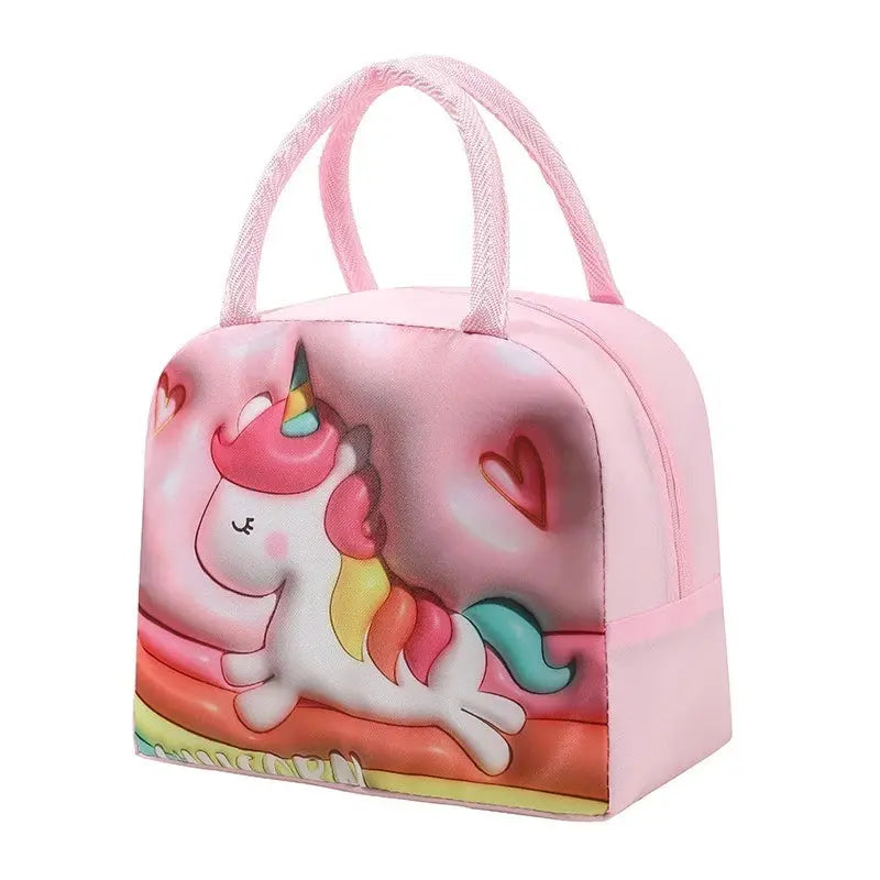 Cartoon Lunch Bag Portable Insulated Thermal Heat Children's Bento Bag Picnic Tote Kid School Lunch Box Bags Cooler Ice Pack New - Auraveia