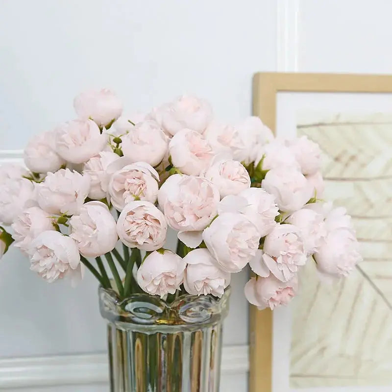 Rose Pink Peony Silk Bouquet Auraveia