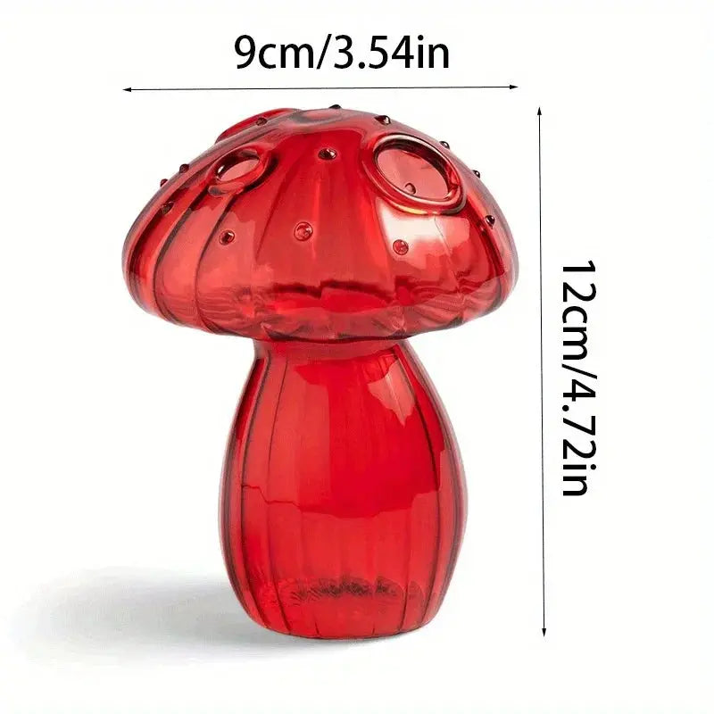 Colorful Mushroom Glass Vase Auraveia