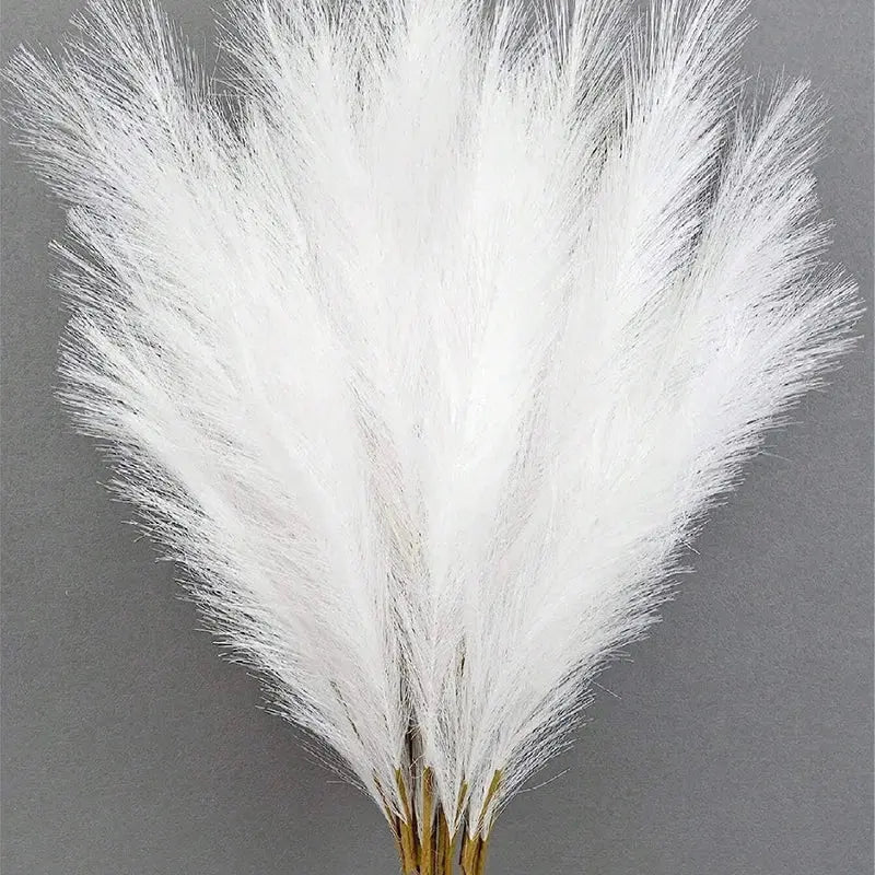 White Faux Pampas Grass Decor Auraveia