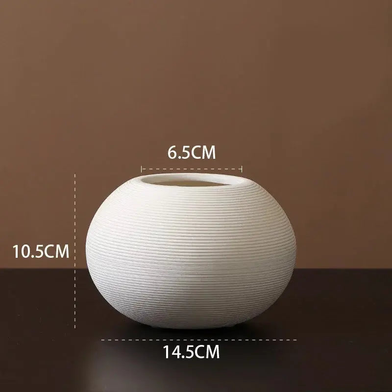 Minimalist Handmade Art Zen Vase Ceramic Decoration Living Room Model Home Decoration Black and White Art Vase Hand Drawing Auraveia