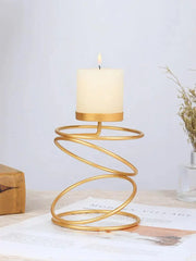 Ins Luxury Style Metal Candle Holders Simple Golden Wedding Decoration Bar Party Living Room Decor Home Decor Candlestick - Auraveia