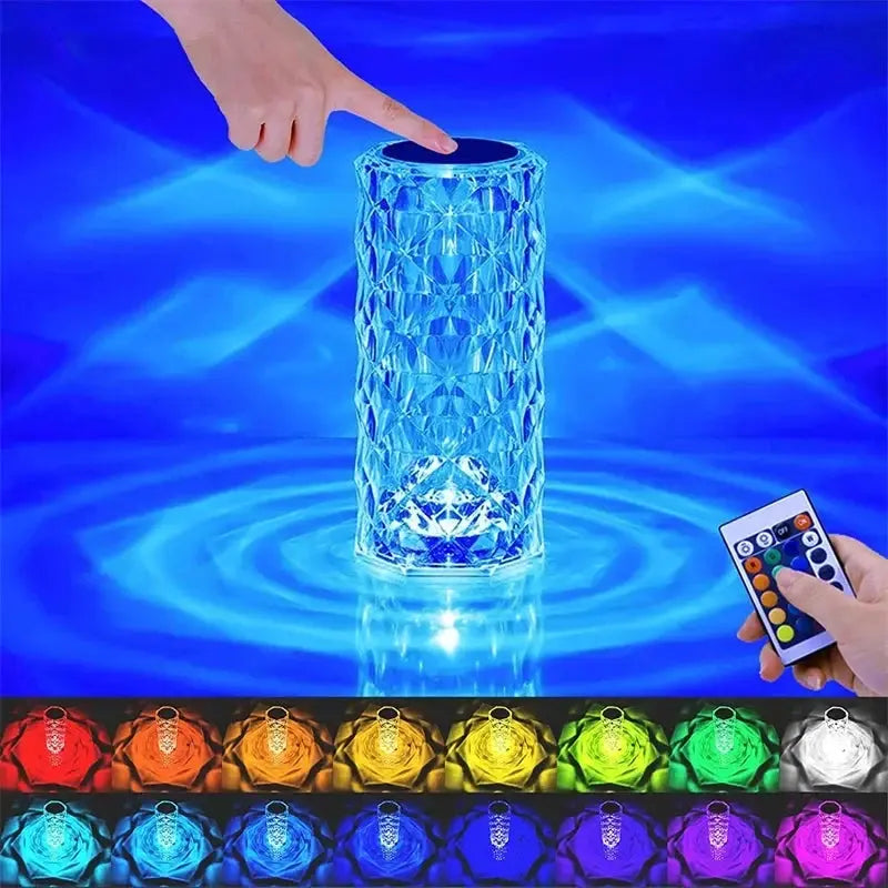 16 Colors Crystal LED Night Light Auraveia