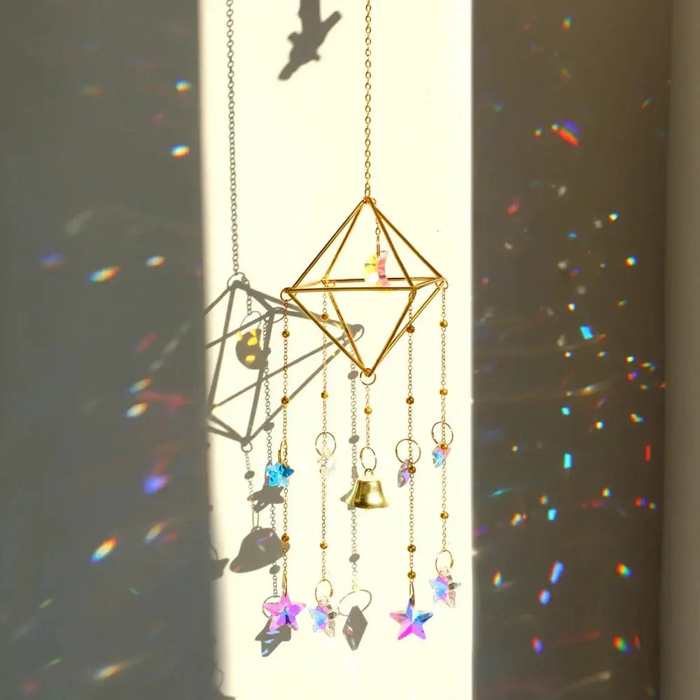 Rainbow Star Moon Wind Chimes Auraveia