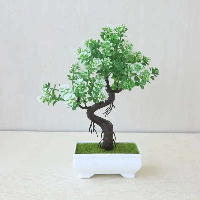 Artificial Plants Bonsai Small Tree Pot Fake Plant Flowers Potted Ornaments For Home Wedding Festival Decoration Accessories - Auraveia