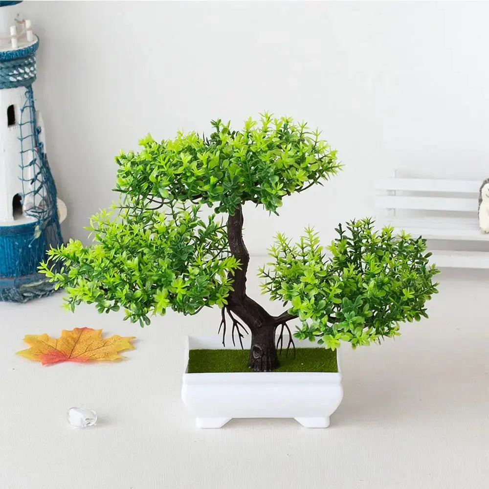 Artificial Plants Bonsai Small Tree Pot Fake Plant Flowers Potted Ornaments For Home Wedding Festival Decoration Accessories - Auraveia