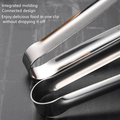 Stainless Steel Grill Tongs Food Clip BBQ Steak Clip Bread Tong Cooking Utensils Party Non-Slip Kitchen Gadgets Accessories - Auraveia