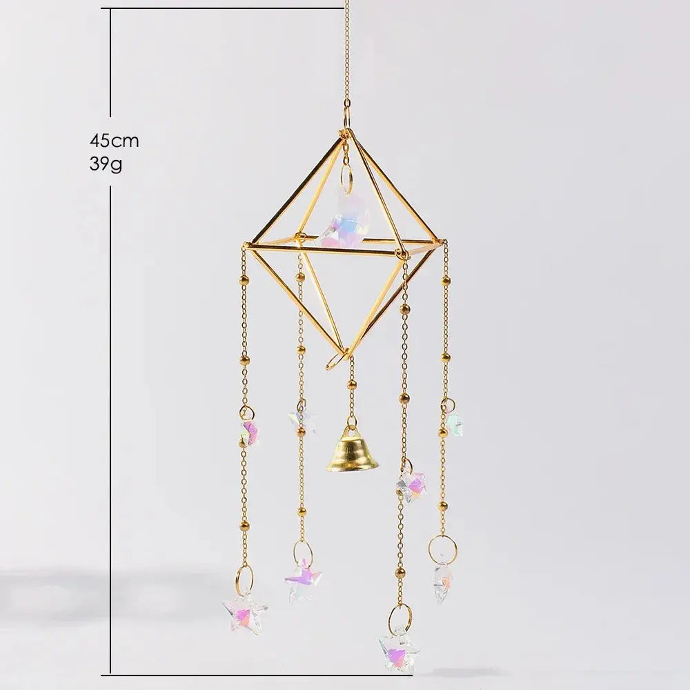 Rainbow Star Moon Wind Chimes Auraveia