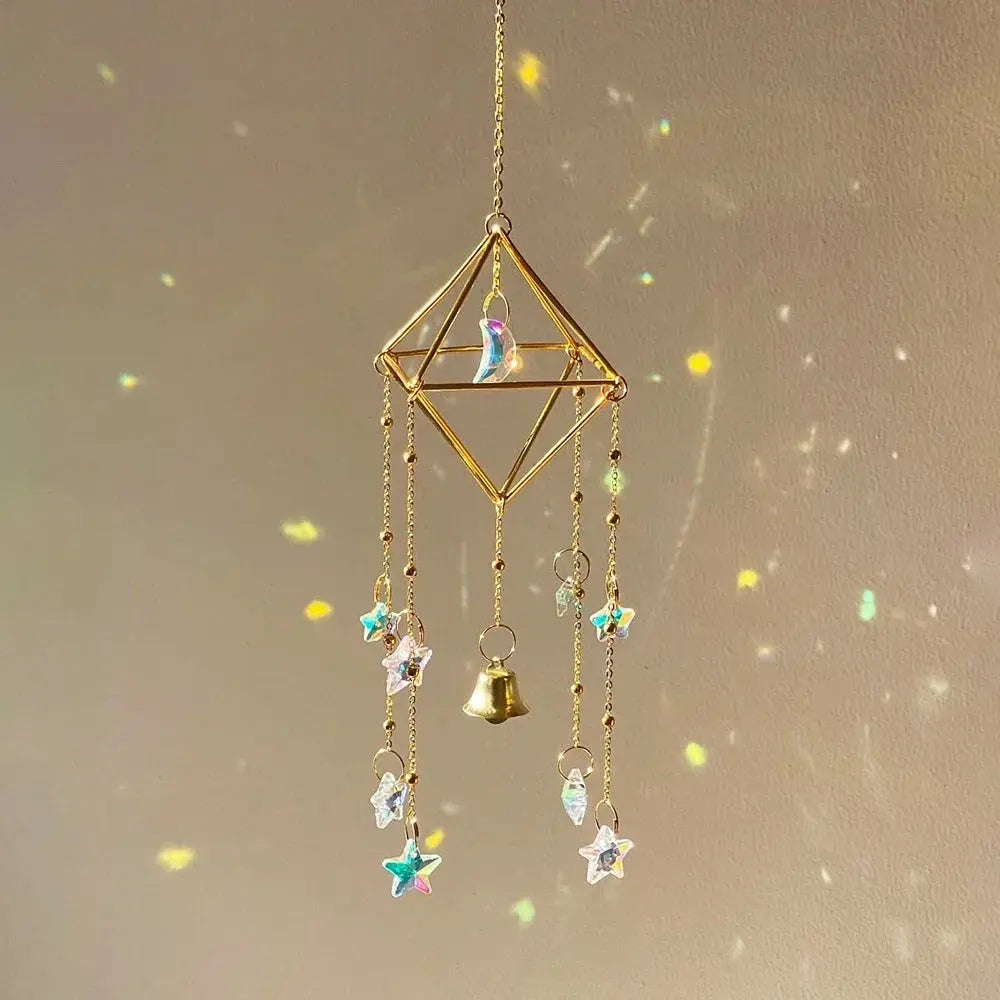 Rainbow Star Moon Wind Chimes Auraveia