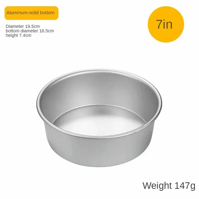 4-12 inch Aluminum Round Cake Bakeware solid bottom Chiffon Cake die for aluminum alloy Home baking cake mold pan cake tin - Auraveia