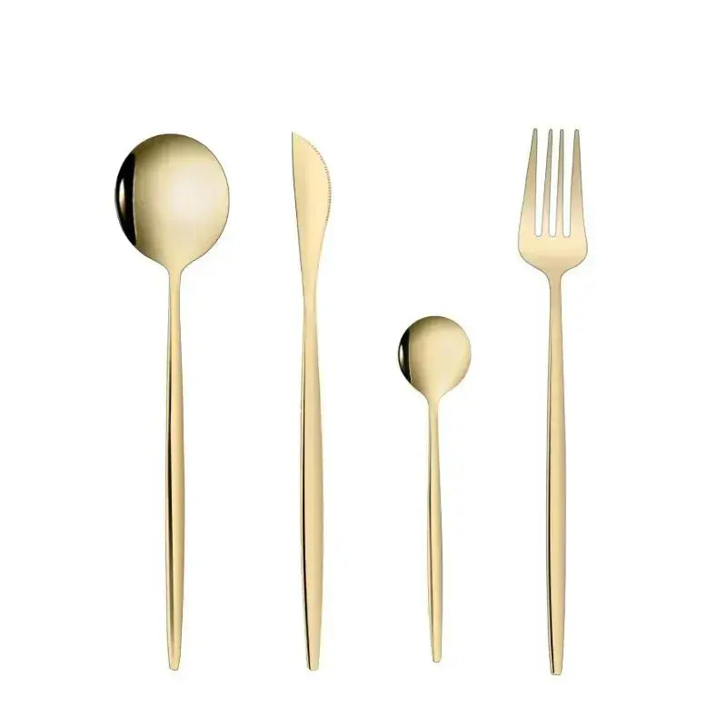 Golden Stainless Steel Cutlery Set Auraveia