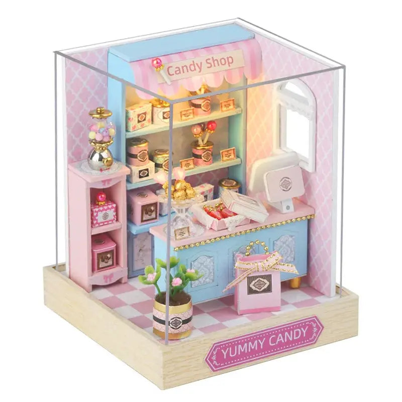 Magic Wooden Doll House Mini Kit DIY Handmade Assembly Model Building Room Bedroom Decoration 3D Puzzle Girl Toy Birthday Gifts - Auraveia