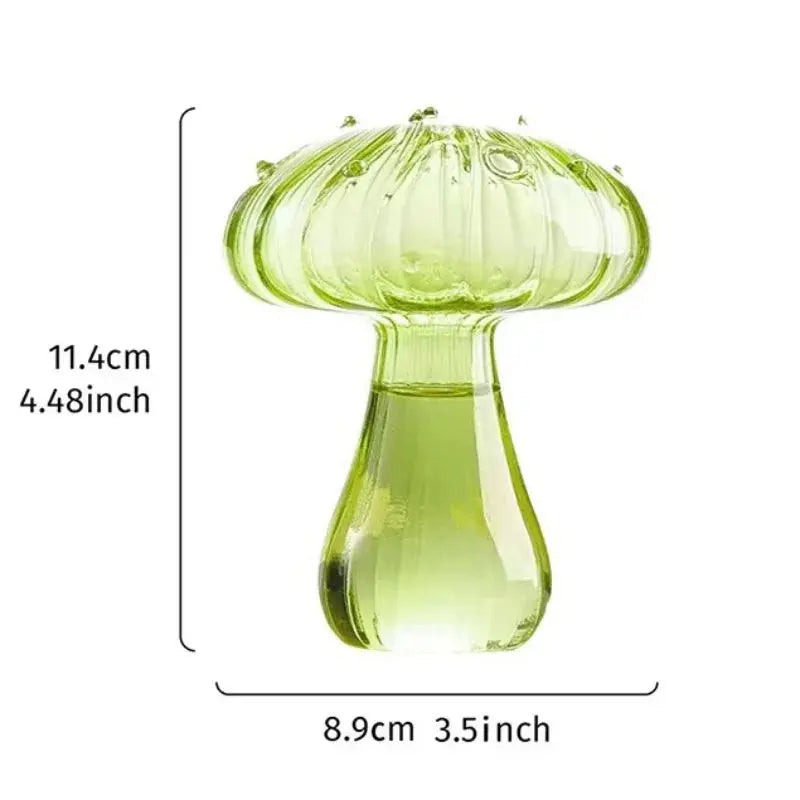 Colorful Mushroom Glass Vase Auraveia