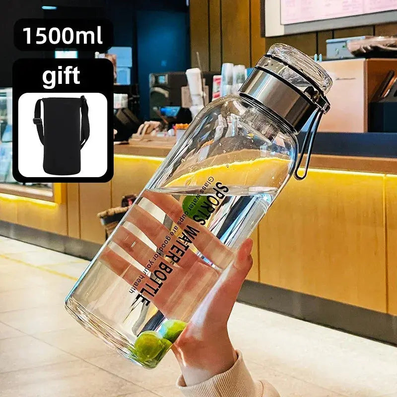 2L Large Glass Water Bottle Auraveia