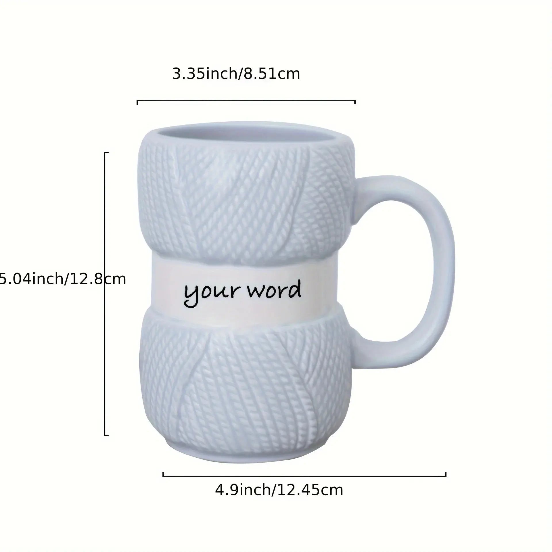 1pc 425ml Unique Knit Style Ceramic Coffee Mug Insulated Funny Gift for Family Holiday Tea Cup Gift Summer and Winter Drinkware - Auraveia