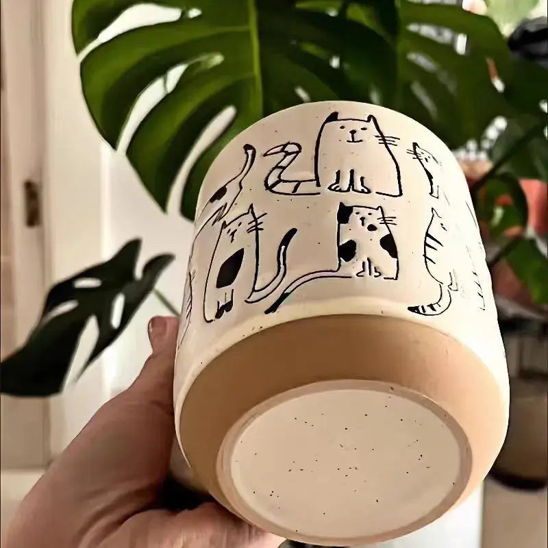 Hand Painted Kawaii Ceramic Mug Auraveia