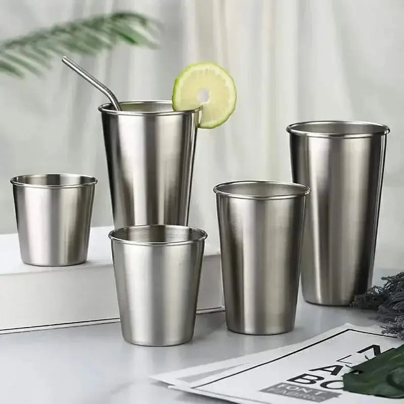 Stainless Steel Gold Cups 300ML Insulated Metal Cup 304 Drinking Beer Mug Metal Travel Drink Cup - Auraveia