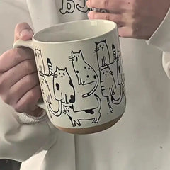 Hand Painted Kawaii Ceramic Mug Auraveia