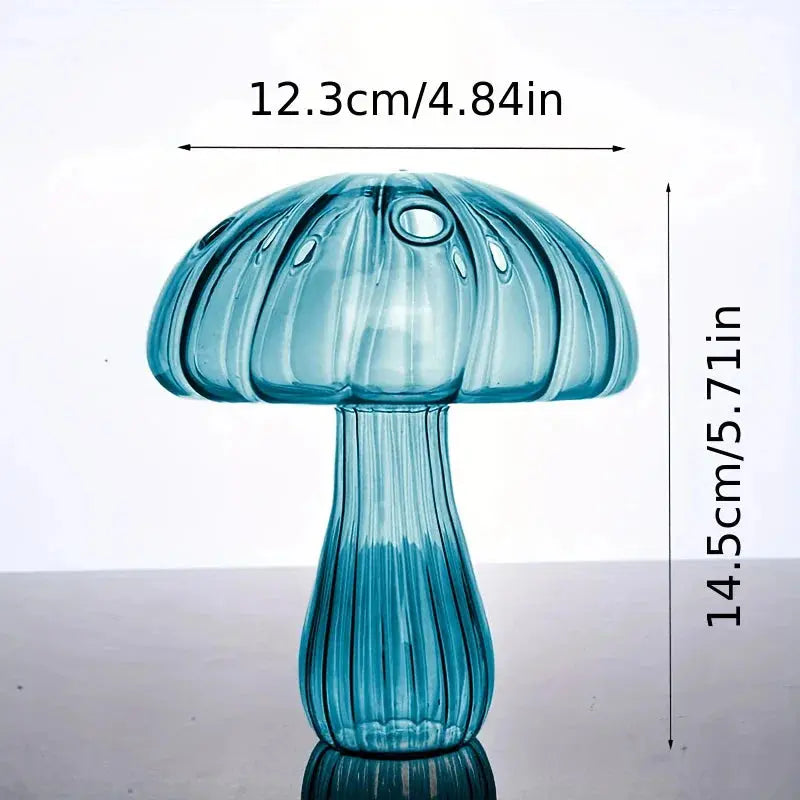 Colorful Mushroom Glass Vase Auraveia